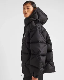 Mujer Prada ROPA DE ABRIGO^Chaqueta De Plumón Holgada De Gabardina De Re-nylon