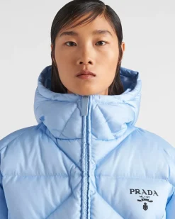 Mujer Prada ROPA DE ABRIGO^Chaqueta De Plumón Holgada De Gabardina De Re-nylon
