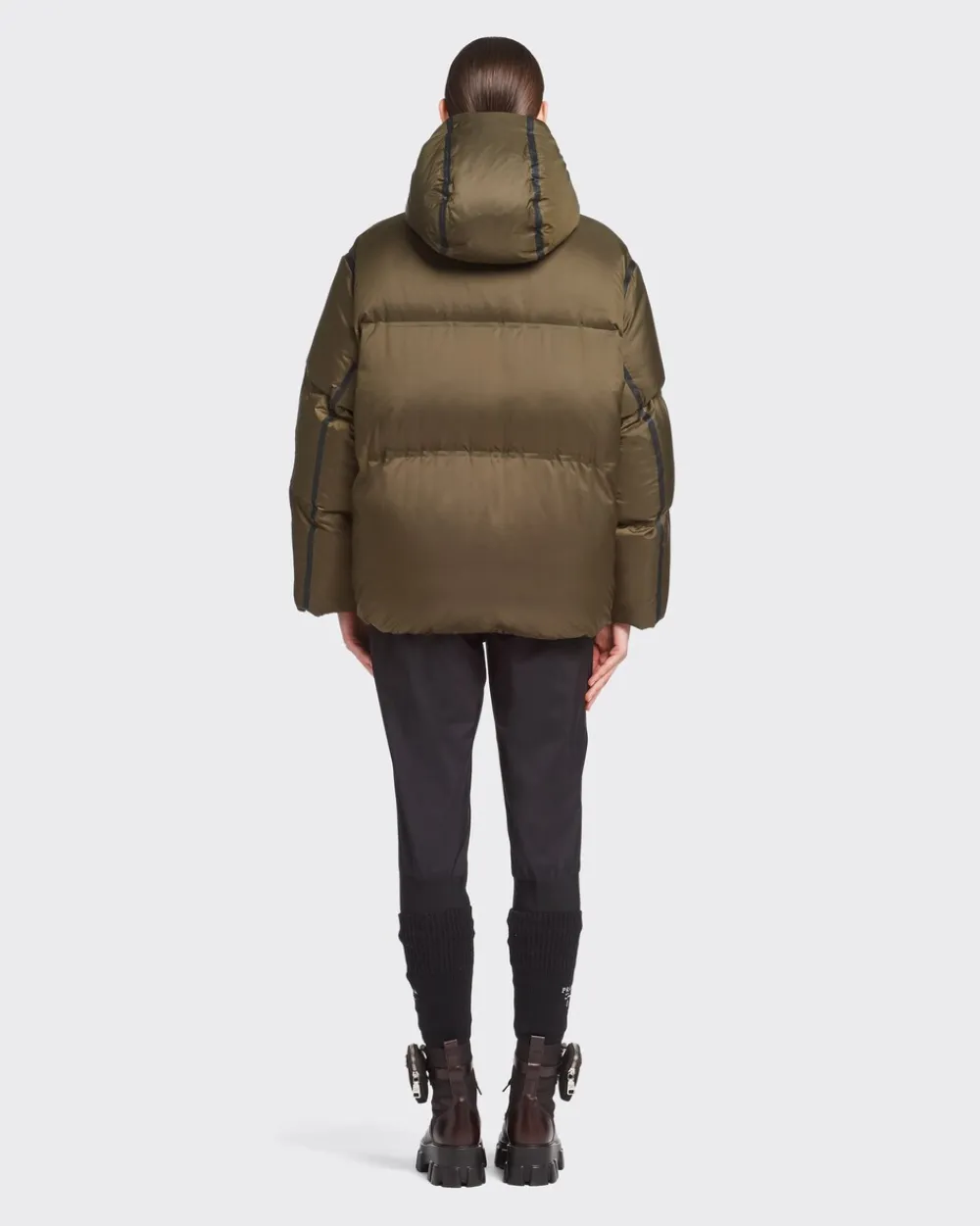 Mujer Prada ROPA^Chaqueta De Plumón Holgada De Re-nylon Técnico