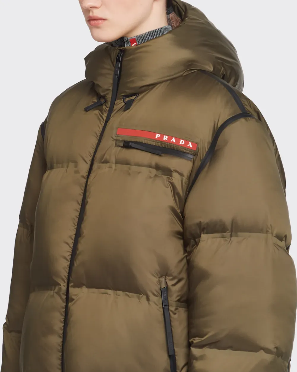 Mujer Prada ROPA^Chaqueta De Plumón Holgada De Re-nylon Técnico