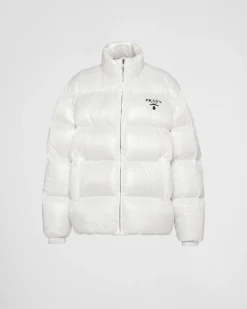 Mujer Prada ROPA DE ABRIGO^Chaqueta De Plumón Y Re-nylon Con Capucha