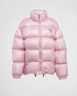 Mujer Prada ROPA DE ABRIGO^Chaqueta De Plumón Y Re-nylon Con Capucha