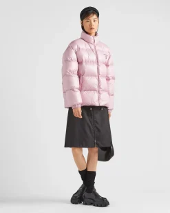 Mujer Prada ROPA DE ABRIGO^Chaqueta De Plumón Y Re-nylon Con Capucha