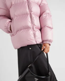 Mujer Prada ROPA DE ABRIGO^Chaqueta De Plumón Y Re-nylon Con Capucha