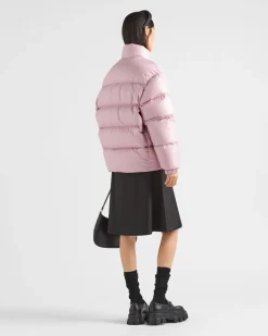 Mujer Prada ROPA DE ABRIGO^Chaqueta De Plumón Y Re-nylon Con Capucha