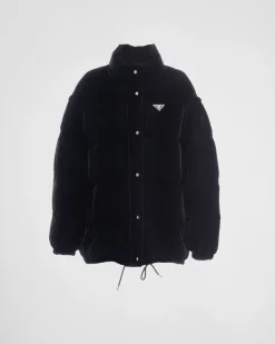 Mujer Prada ROPA DE ABRIGO^Chaqueta De Plumón Y Terciopelo Convertible