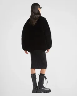 Mujer Prada ROPA DE ABRIGO^Chaqueta De Plumón Y Terciopelo Convertible