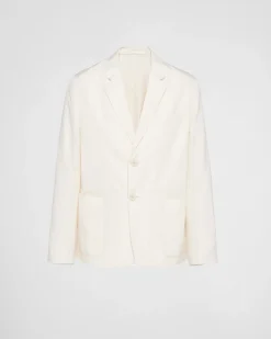 Hombre Prada CHAQUETAS Y ABRIGOS^Chaqueta De Seda De Botonadura Simple