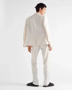 Hombre Prada CHAQUETAS Y ABRIGOS^Chaqueta De Seda De Botonadura Simple