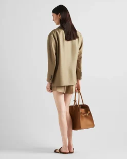 Mujer Prada CHAQUETAS Y ABRIGOS^Chaqueta De Seda De Botonadura Simple