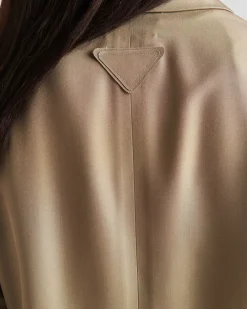 Mujer Prada CHAQUETAS Y ABRIGOS^Chaqueta De Seda De Botonadura Simple