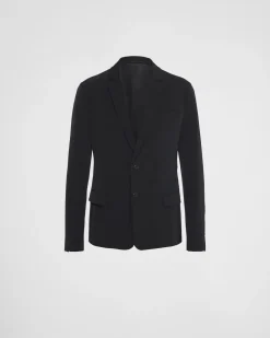 Hombre Prada CHAQUETAS Y ABRIGOS^Chaqueta De Tela Técnica Y Botonadura Simple