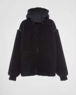 Mujer Prada ROPA^Chaqueta Doble Forro Polar Y Tejido Técnico