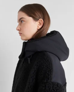 Mujer Prada ROPA^Chaqueta Doble Forro Polar Y Tejido Técnico