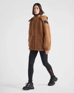 Mujer Prada ROPA^Chaqueta Doble Forro Polar Y Tejido Técnico