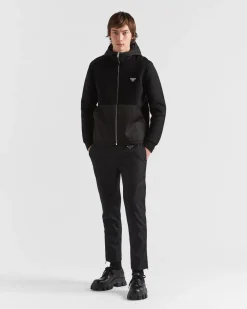 Hombre Prada TEJIDOS DE PUNTO^Chaqueta En Gabardina De Re-nylon Y Lana