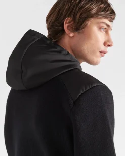 Hombre Prada TEJIDOS DE PUNTO^Chaqueta En Gabardina De Re-nylon Y Lana