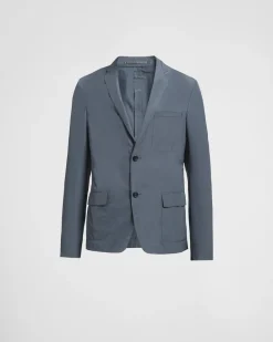 Hombre Prada CHAQUETAS Y ABRIGOS^Chaqueta Popelín Técnico Y Cruzado