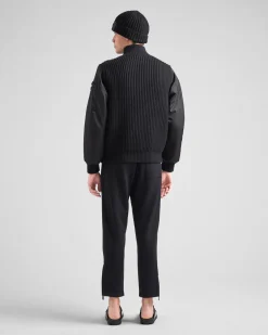 Hombre Prada TEJIDOS DE PUNTO^Chaqueta Reversible De Cachemir Y Re-nylon
