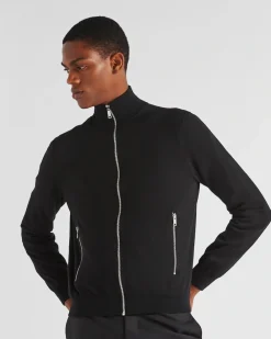 Hombre Prada TEJIDOS DE PUNTO^Chaqueta Reversible De Lana Y Re-nylon