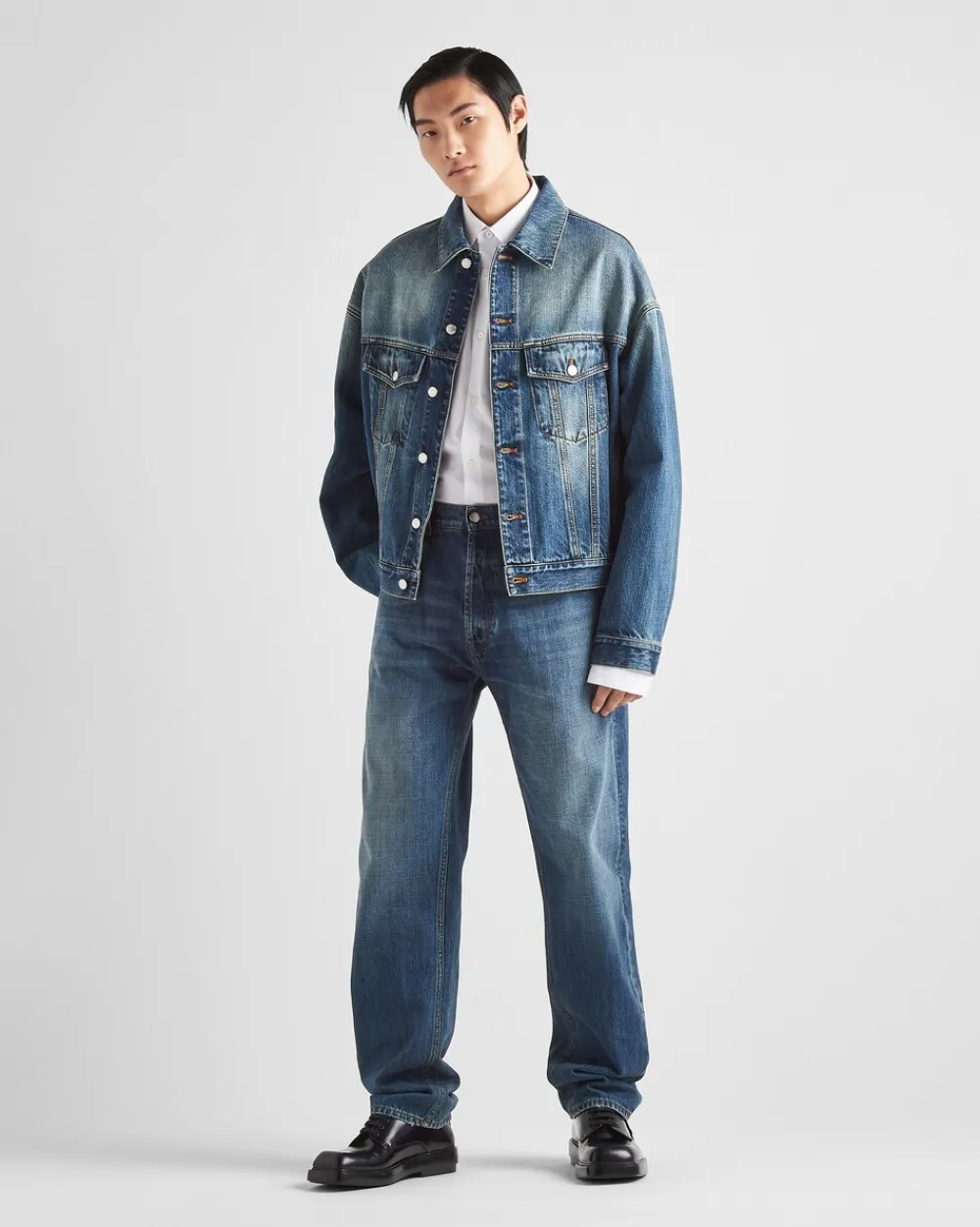 Hombre Prada TEJIDO VAQUERO^Chaqueta Vaquera