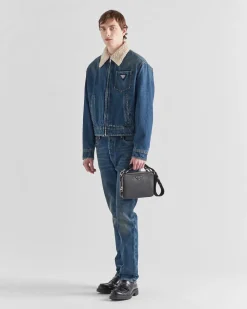 Hombre Prada TEJIDO VAQUERO^Chaqueta Vaquera Acolchada