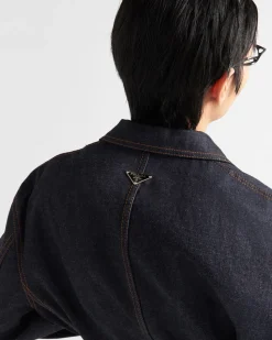 Hombre Prada TEJIDO VAQUERO^Chaqueta Vaquera De Botonadura Simple