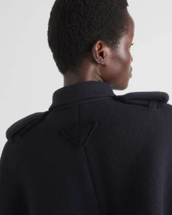 Mujer Prada CHAQUETAS Y ABRIGOS^Chaquetón De Botonadura Simple De Velur