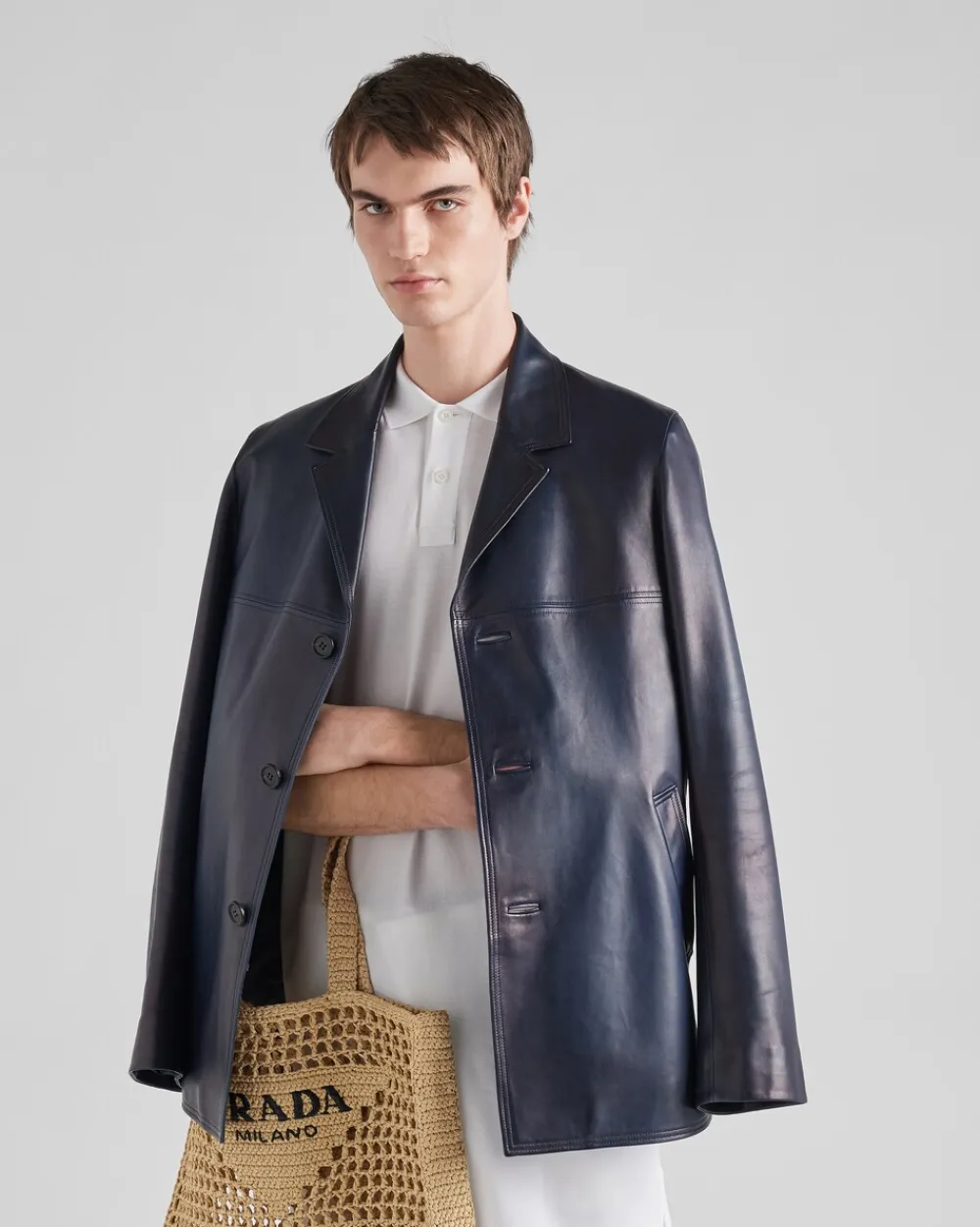 Hombre Prada ROPA DE PIEL^Chaquetón De Napa