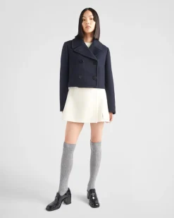 Mujer Prada CHAQUETAS Y ABRIGOS^Chaquetón De Paño De Botonadura Doble