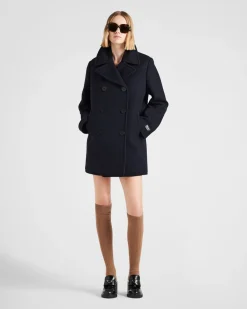 Mujer Prada CHAQUETAS Y ABRIGOS^Chaquetón Marinero De Botonadura Doble De Paño