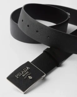 Hombre Prada CINTURONES^Cinturón De Piel Saffiano