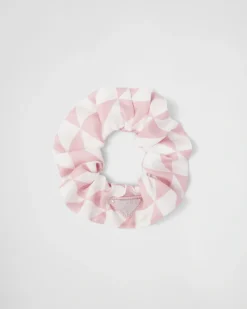 Mujer Prada DIADEMAS Y ACCESORIOS PARA EL PELO^Coletero De Sarga Estampada