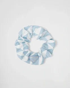 Mujer Prada DIADEMAS Y ACCESORIOS PARA EL PELO^Coletero De Sarga Estampada