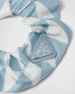 Mujer Prada DIADEMAS Y ACCESORIOS PARA EL PELO^Coletero De Sarga Estampada