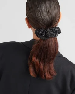 Mujer Prada DIADEMAS Y ACCESORIOS PARA EL PELO^Coletero De Satén