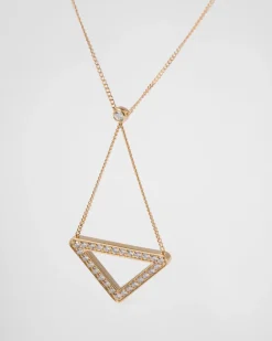 Mujer Prada COLECCIÓN DE JOYERÍA ELEGANTE^Collar Con Colgante Calado Eternal Gold De Oro Amarillo Y Diamantes