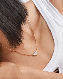 Mujer/Hombre Prada COLECCIÓN DE JOYERÍA ELEGANTE|COLECCIÓN DE JOYERÍA ELEGANTE^Collar Con Minicolgante Triangular Eternal Gold De Oro Amarillo Y Diamantes