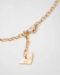 Mujer/Hombre Prada COLECCIÓN DE JOYERÍA ELEGANTE|COLECCIÓN DE JOYERÍA ELEGANTE^Collar Con Minicolgante Triangular Eternal Gold De Oro Amarillo Y Diamantes