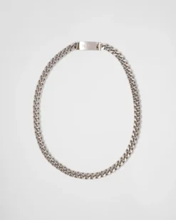 Hombre Prada JOYAS DE PLATA^Collar De Joyas En Cadena