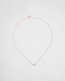 Mujer/Hombre Prada COLECCIÓN DE JOYERÍA ELEGANTE|COLECCIÓN DE JOYERÍA ELEGANTE^Collar Eternal Gold En Oro Rosa Con Colgante De Minitriángulo