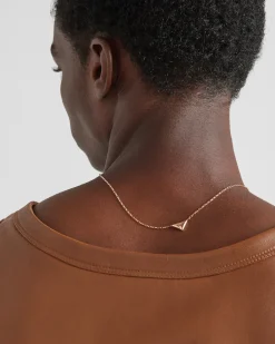 Mujer/Hombre Prada COLECCIÓN DE JOYERÍA ELEGANTE|COLECCIÓN DE JOYERÍA ELEGANTE^Collar Eternal Gold En Oro Rosa Con Colgante De Minitriángulo