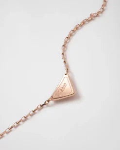 Mujer/Hombre Prada COLECCIÓN DE JOYERÍA ELEGANTE|COLECCIÓN DE JOYERÍA ELEGANTE^Collar Eternal Gold En Oro Rosa Con Colgante De Triángulo Pequeño