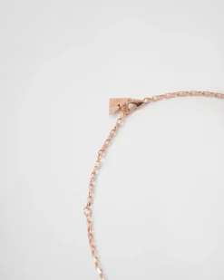 Mujer/Hombre Prada COLECCIÓN DE JOYERÍA ELEGANTE|COLECCIÓN DE JOYERÍA ELEGANTE^Collar Eternal Gold En Oro Rosa Con Colgante De Triángulo Pequeño