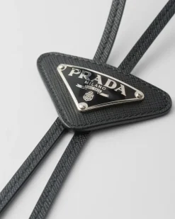 Hombre Prada JOYAS DE FANTASÍA|CORBATAS Y PAJARITAS^Corbata Bolo De Piel Saffiano