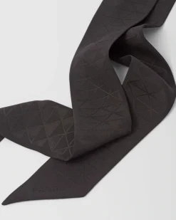 Mujer Prada BUFANDAS Y PAÑUELOS^Corbata De Jacquard De Crepé De China