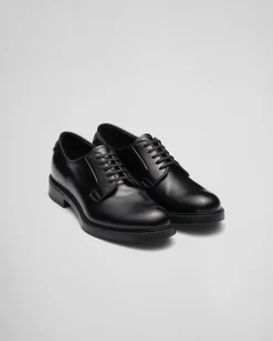 Hombre Prada ZAPATOS CON CORDONES^Cordones De Piel Cepillada