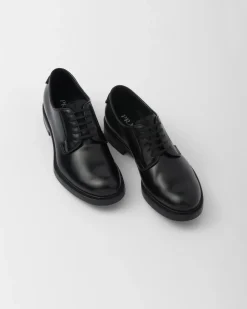 Hombre Prada ZAPATOS CON CORDONES^Cordones De Piel Cepillada