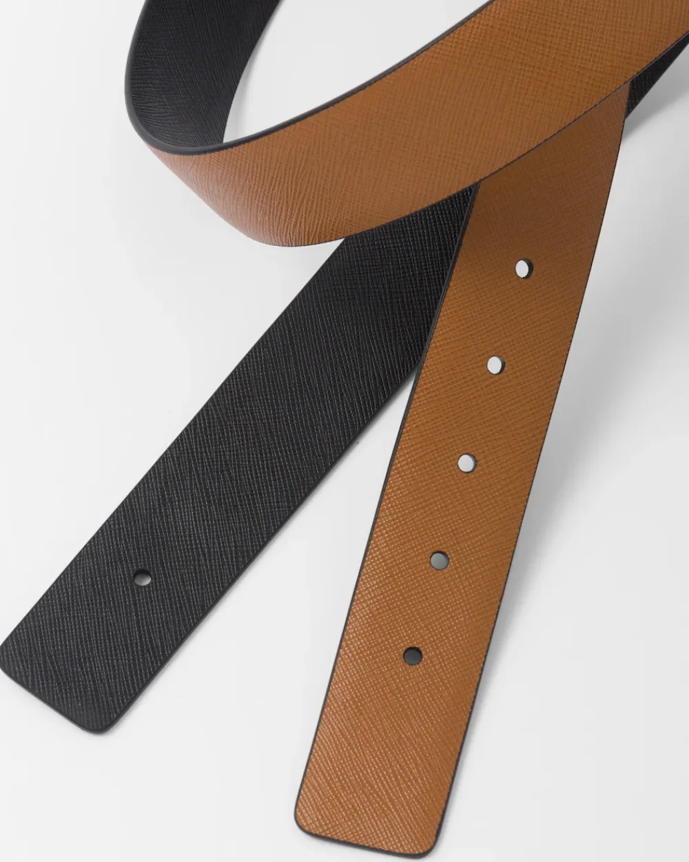 Hombre Prada CINTURONES PERSONALIZADOS^Correa De Cinturón Reversible De Piel Saffiano
