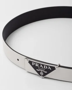 Hombre Prada CINTURONES PERSONALIZADOS^Correa De Cinturón Reversible De Piel Saffiano